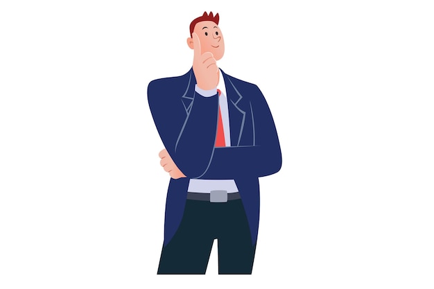 Cartoon image of a male businessman wearing a suit