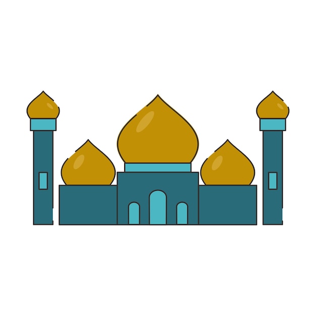 A cartoon image of a mosque