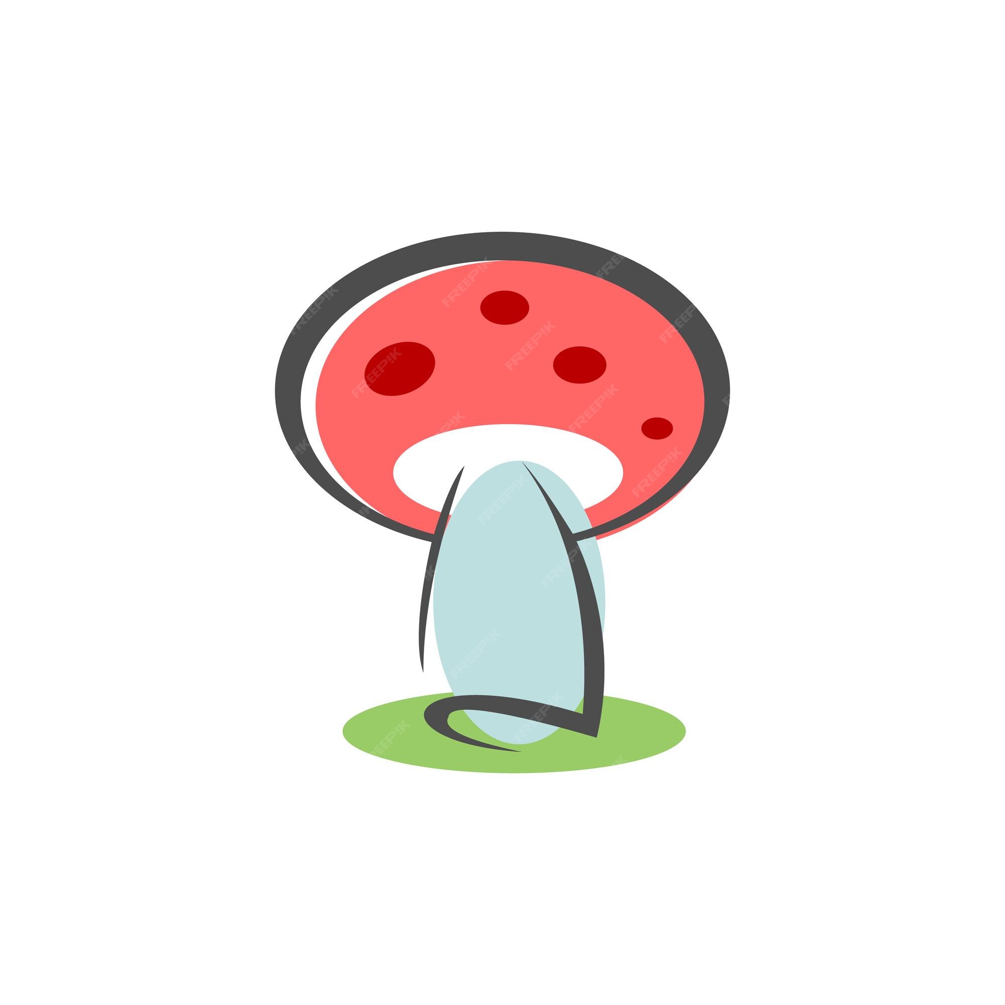 Premium Vector  A cartoon of a mushroom with a face and a white background