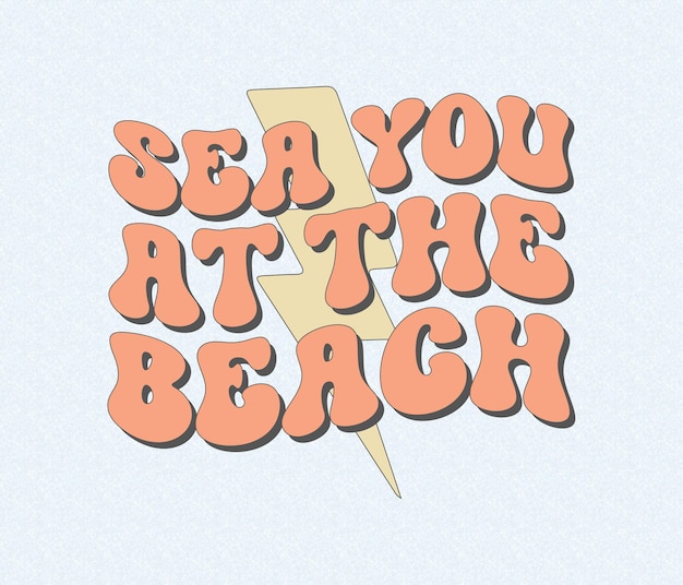 A cartoon image of the sea you at the beach.