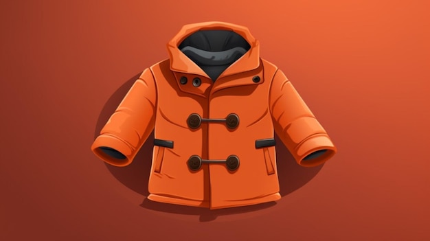 Vector a cartoon of a jacket that has a hood on it