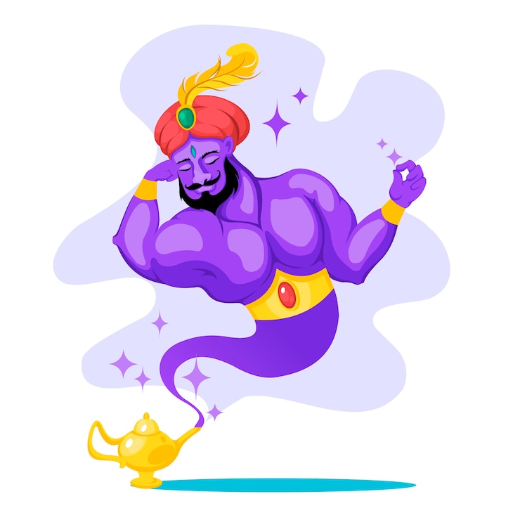 Вектор мультфильм джинни иллюстрация
