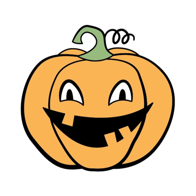 Cartoon karakter pompoen Vector illustratie van Halloween ontwerpelement