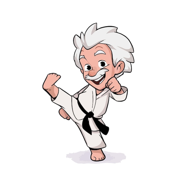 Illustrazione vettoriale di disegno di karate del fumetto