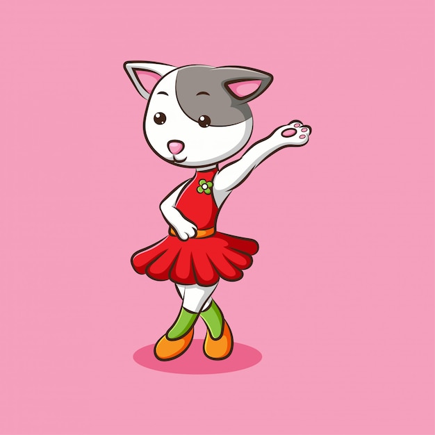 Cartoon kat dansen