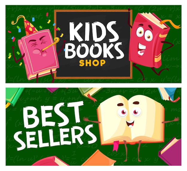 Cartoon kinderboeken en bestsellers winkel