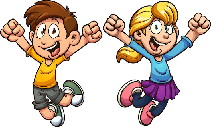 Vector cartoon kinderen