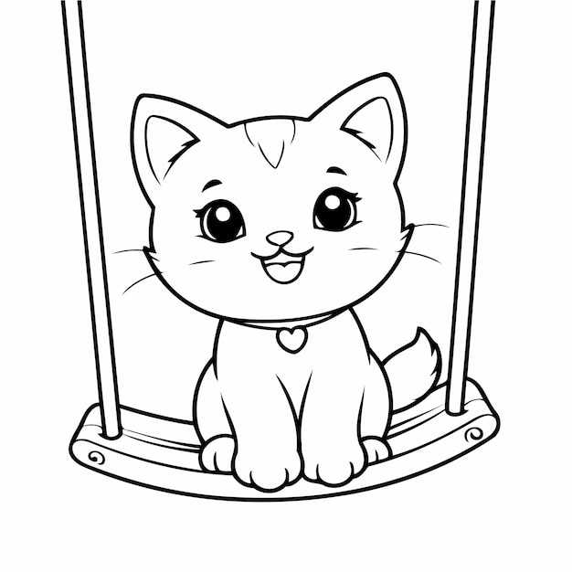 Cartoon Kitten for children books