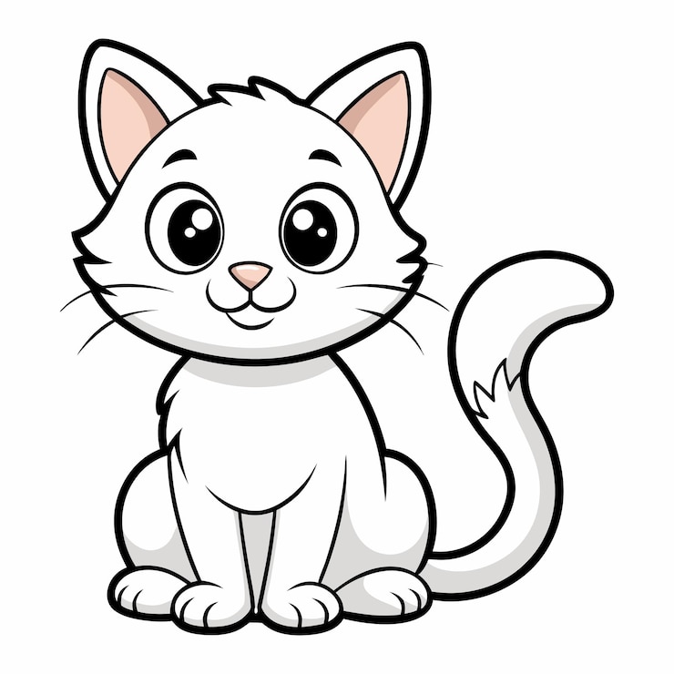 Vector cartoon kleurpagina voor kinderen dieren cartoon kleurboek te drukken
