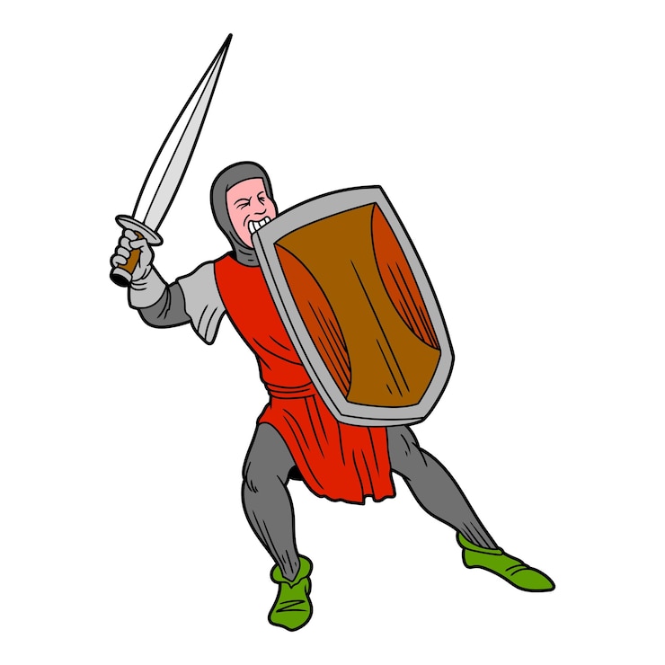 Вектор cartoon knight