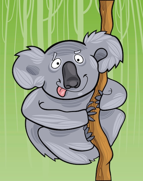 Vector cartoon koala