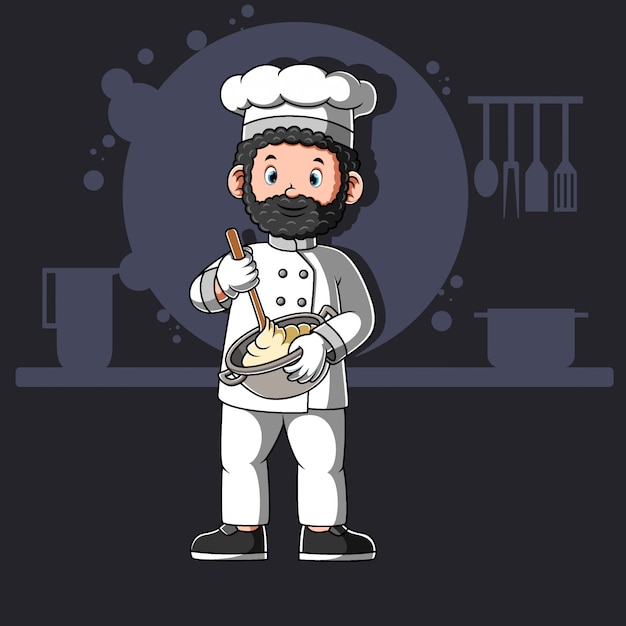 Vector cartoon koks koken