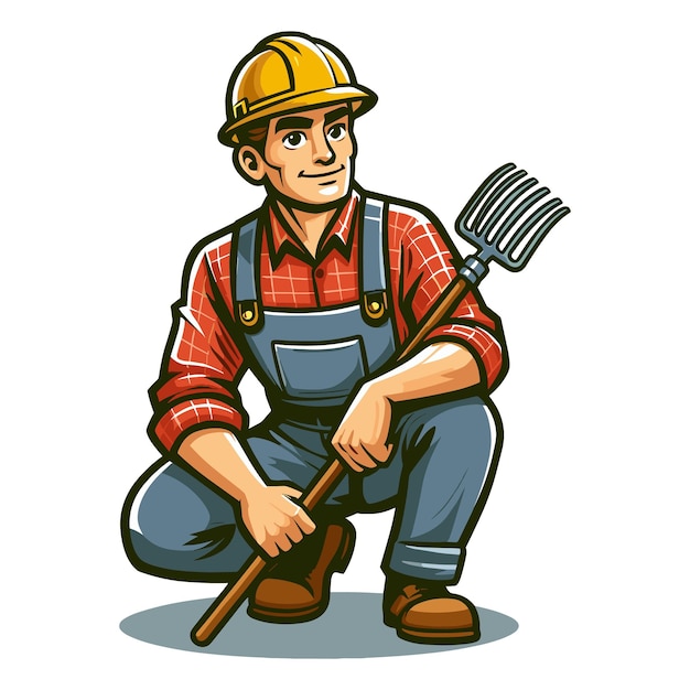 cartoon labour vector illustration