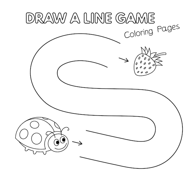 어린이를 위한 만화 무당벌레 색칠하기 책 게임