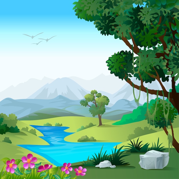 Cartoon landscape