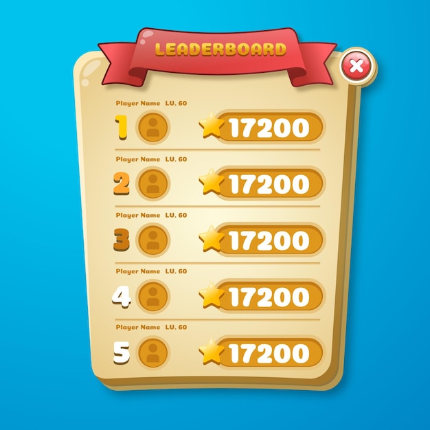 Cartoon leaderboard illustratie