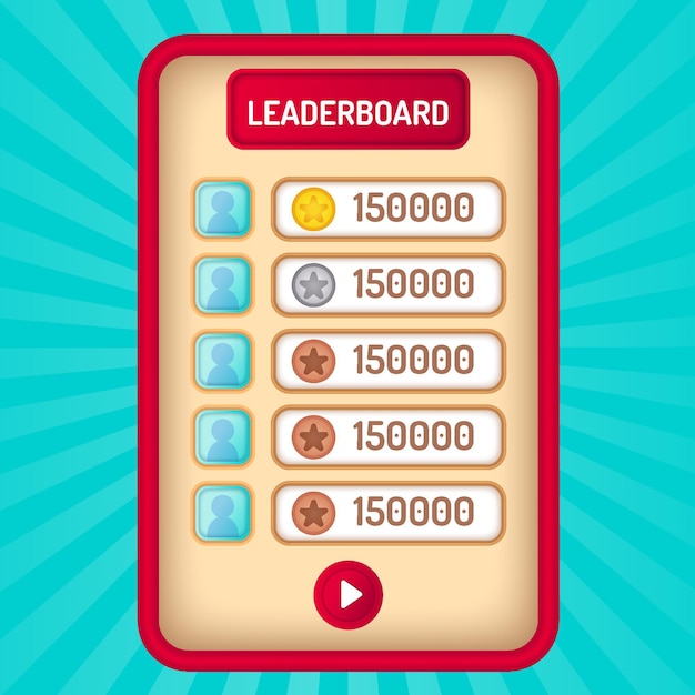 Cartoon leaderboard illustration