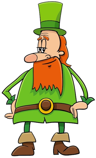 Cartoon leprechaun character on saint patrick day