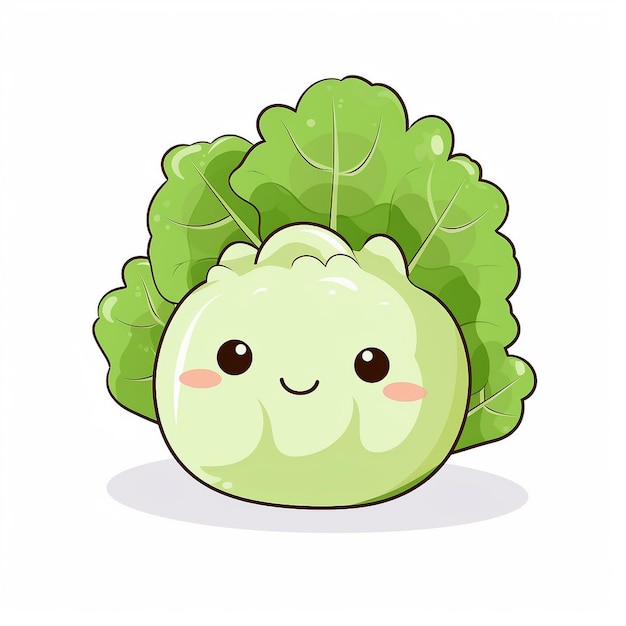 Vector cartoon lettuce