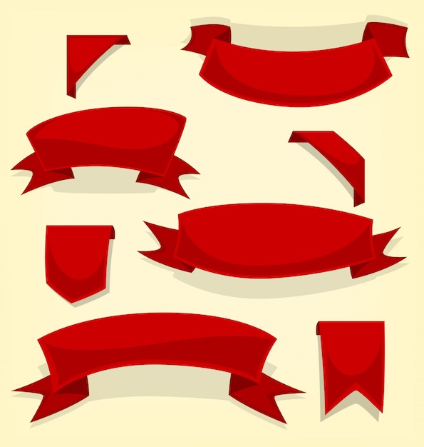 Cartoon lint badge bladwijzer sjabloon in rood