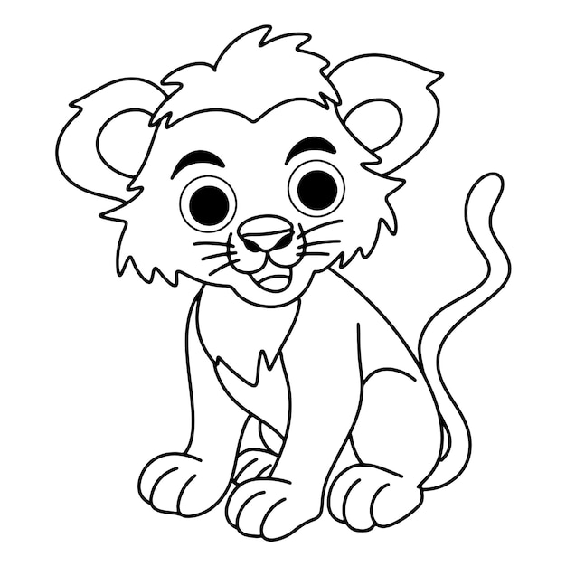 a cartoon lion art