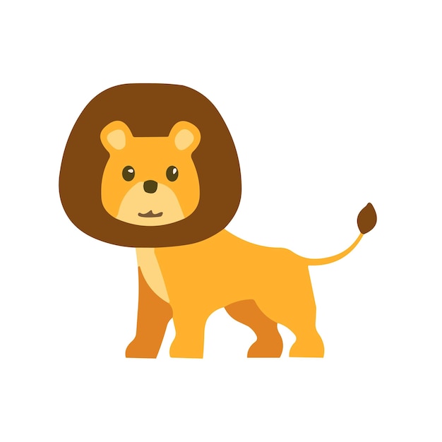Un leone cartone animato con la criniera di un leone