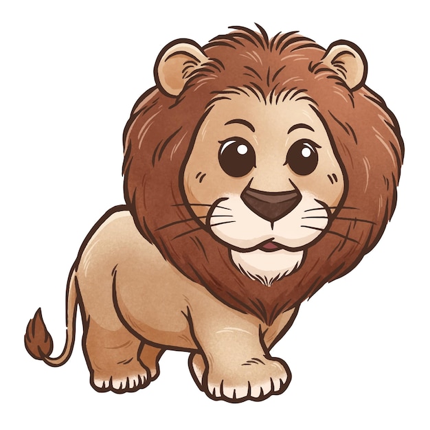 Vector cartoon lion