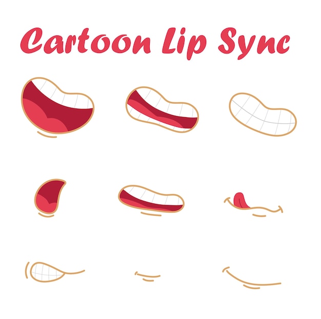 Cartoon Lip Sync Mond animatie