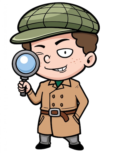 Cartoon little detective 