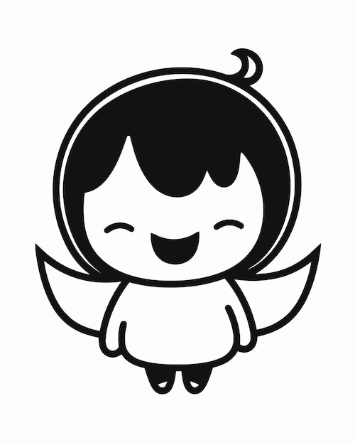 A cartoon of a little devil with wings and wings.