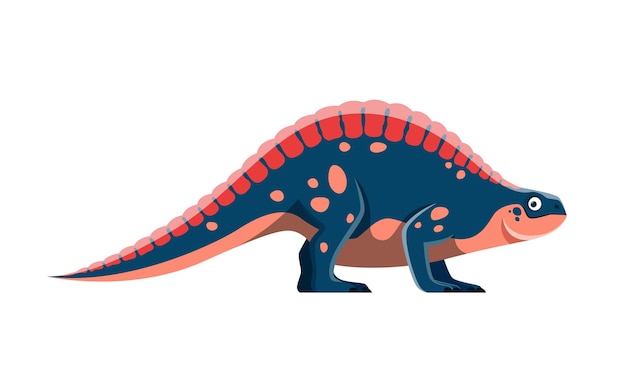 Cartoon Lotosaurus dinosaur comical character