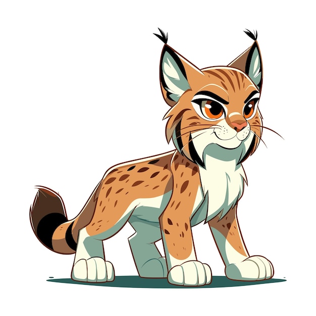 Vector cartoon lynx vector illustration