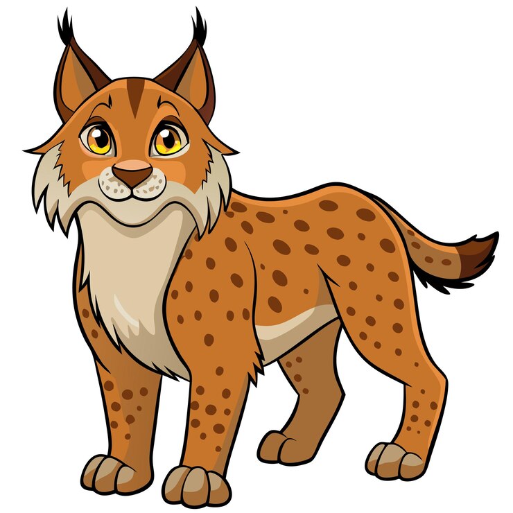 Vector cartoon lynx vector