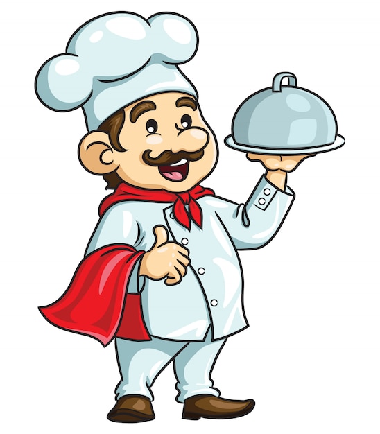 Cartoon male chef