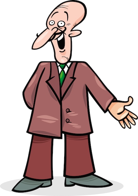 Vector cartoon man in pak