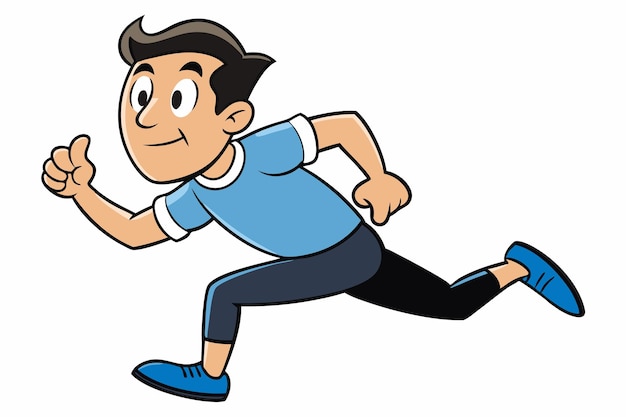 Cartoon person running discount