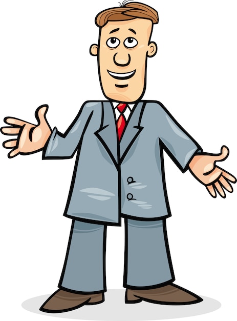 cartoon man in suit