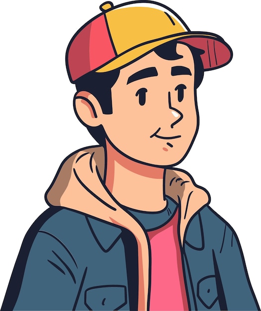 a cartoon of a man wearing a hat and jacket