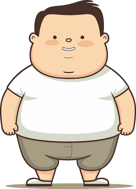 큰 가과 얼굴에 큰 미소를 가진 만화 남자