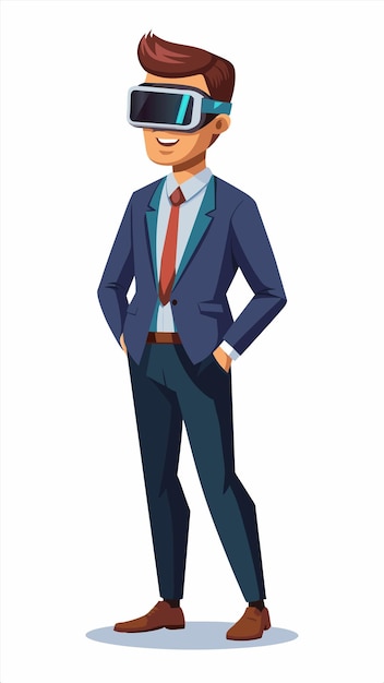 a cartoon of a man with his hand on his hip
