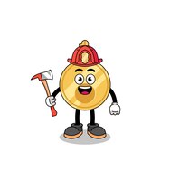 Cartoon mascot of key firefighter