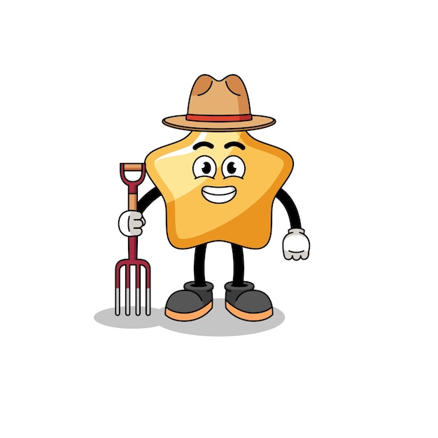 Cartoon mascot of star farmer