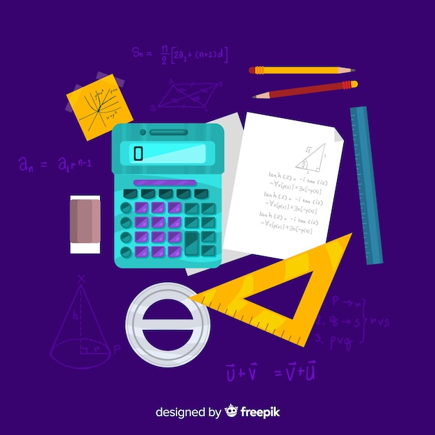 Vector cartoon math background