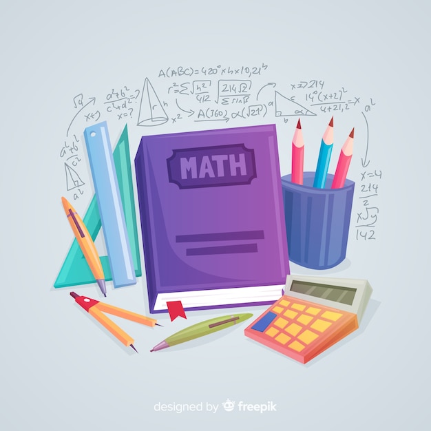 Cartoon math elements background