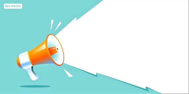 a cartoon of a megaphone with a white background.