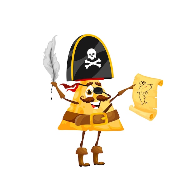 Cartoon Mexicaanse nacho's piratenkapitein karakter