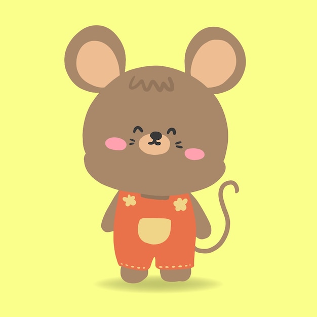 Personaggio dei cartoni animati di topi che indossa una maglietta