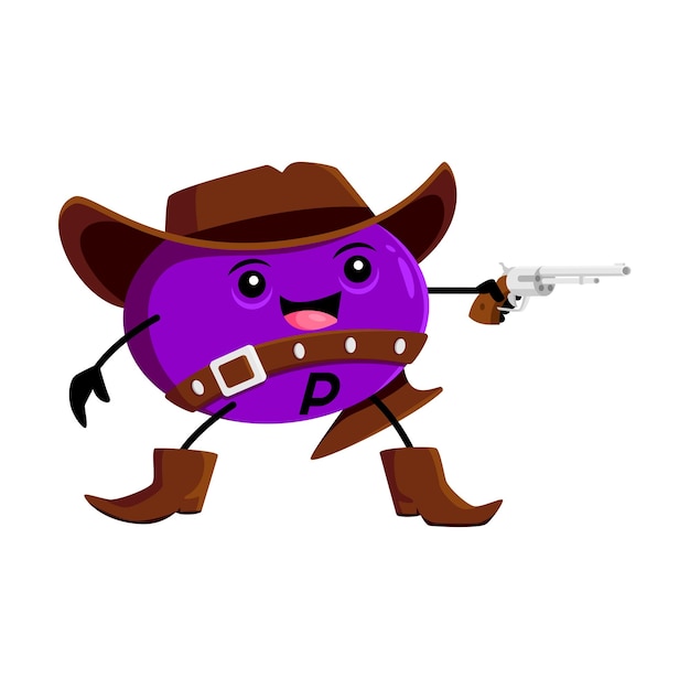 Cartoon micronutriënt P cowboy ranger sheriff