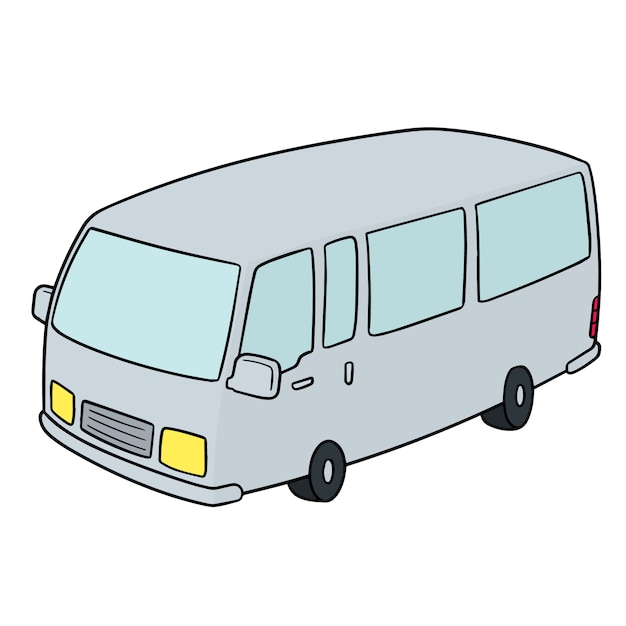 Cartoon minivan