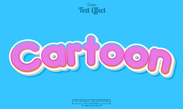 cartoon modern editable text effect design